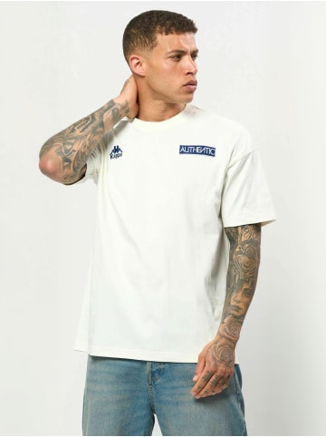 Kappa T-Shirt KUAuthentic Oyster in white natural-blue cobalt