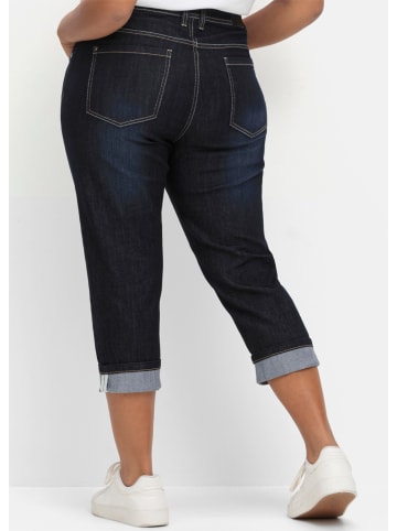 sheego Stretch-Jeans in blue black denim