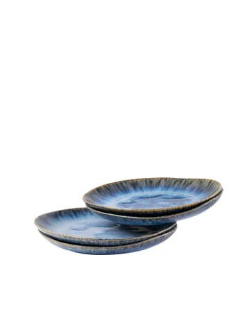 gipfelstück Dessertteller-Set, Steinzeug Wilde Schlucht in Blau