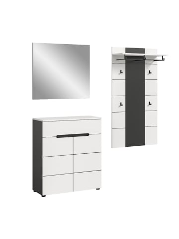 ebuy24 Garderobenmöbel Canu Weiß 175 x 37 cm