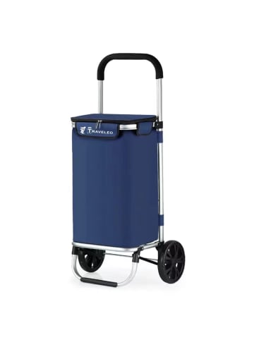 Cheffinger 40L Einkaufswagen Trolley in Blau