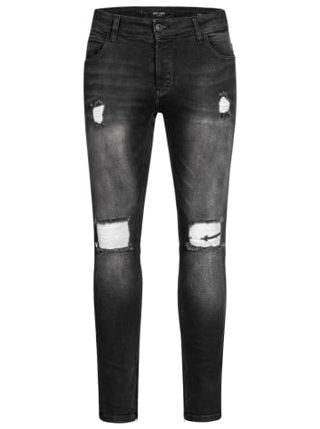 behype Jeanshose SPIKE in schwarz