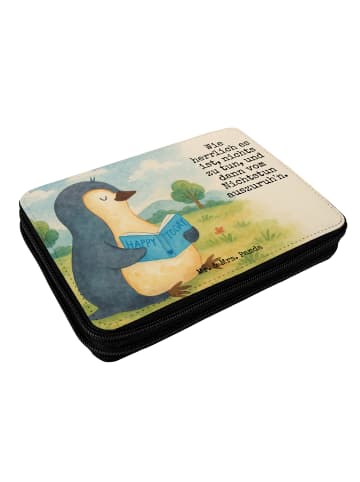 Mr. & Mrs. Panda Etui Pinguin Buch Design mit Spruch in Weiß