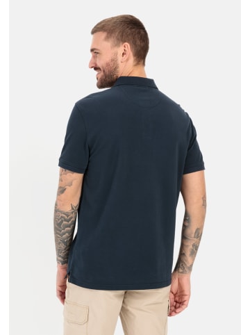 Camel Active Piqué Poloshirt aus zertifiziertem Organic Cotton in Dunkelblau