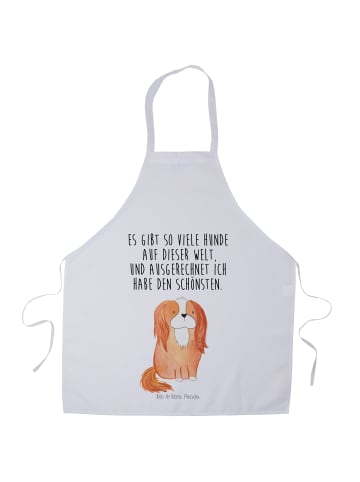 Mr. & Mrs. Panda Schürze Hund Cavalier King Charles Spaniel mit ... in Weiß