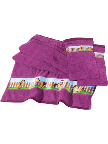 Erwin Müller Kinder-Frottier-Set 3-tlg. (1 HT + 2 WH) in fuchsia