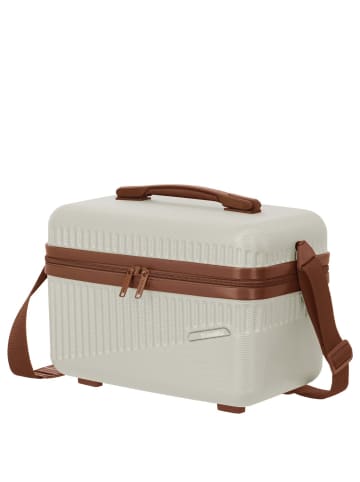travelite Bali - Beautycase 36 cm (schwarz) in weiÃŸ/cognac