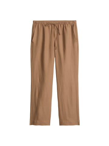 Marc O'Polo Leinenhose straight in Burnt Brown