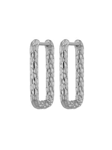 Adeliás Adeliás Damen Creolen aus poliertem Edelstahl in silber