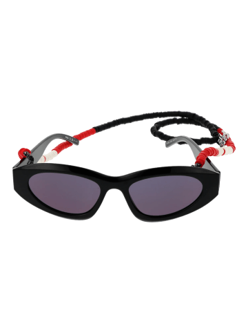 HUGO Unisex Sonnenbrille Katzenauge Schwarz