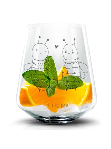 Mr. & Mrs. Panda Blümchentail Glas Biene Verliebt ohne Spruch in Transparent