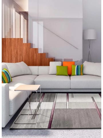 Atticgo Kurzflor-Teppich DETROIT in flieder / grau