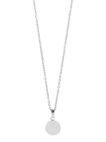 Adeliás Unisex Anhänger – Münze Anhänger aus Edelstahl in silber