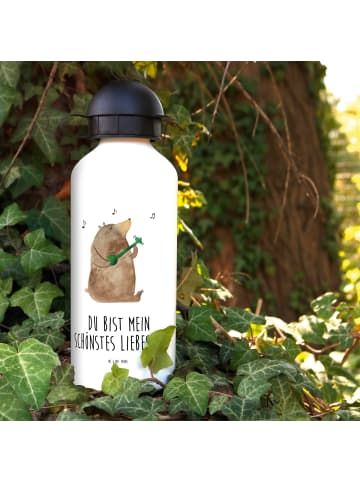 Mr. & Mrs. Panda Trinkflasche Bär Lied mit Spruch in Weiß
