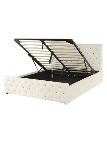 Beliani 2-tlg Doppelbett AMIENS in Beige