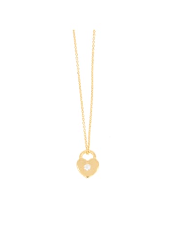 ESPRIT Collier "Herz Fave mit Zirkonia vergoldet ESNL01171242" in Gold