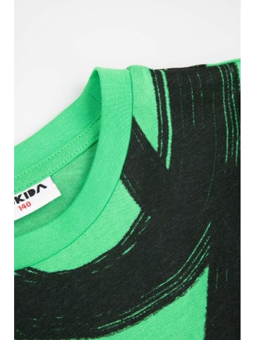 MOKIDA Baumwoll-T-Shirt mit kurzen Ärmeln in grün