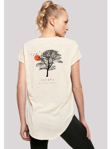F4NT4STIC Long Cut T-Shirt Escape Discover the World Tree Birds in Whitesand