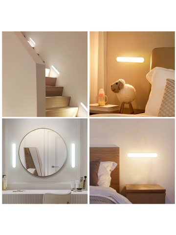 ZMH Unterbauleuchte LED in weiß Dimmbar mit Bewegungssensor 2W schwenkbar kabellose