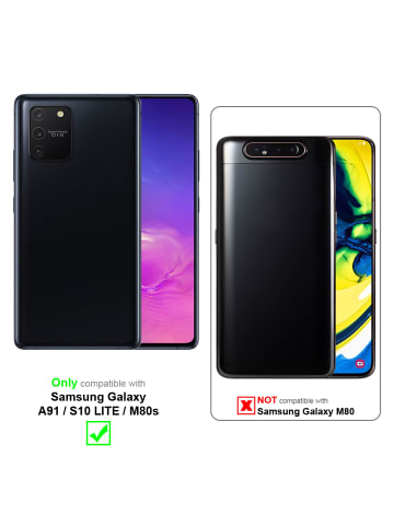 cadorabo Hülle für Samsung Galaxy A91 / S10 LITE / M80s in FLORAL TÜRKIS