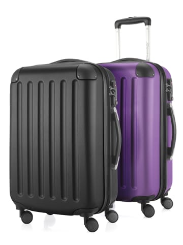 Hauptstadtkoffer Spree - Handgepäck 2er-Trolleyset in Schwarz-Aubergine