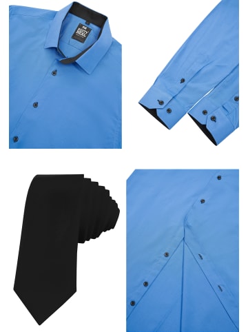 Rusty Neal Hemd mit Krawatte in Blau