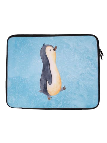 Mr. & Mrs. Panda Notebook Tasche Pinguin marschieren ohne Spruch in Eisblau