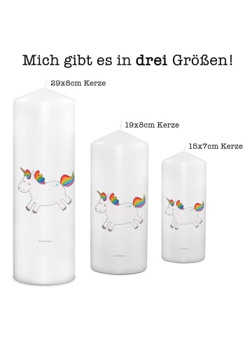 Mr. & Mrs. Panda Wachskerze Einhorn Happy ohne Spruch in Weiß