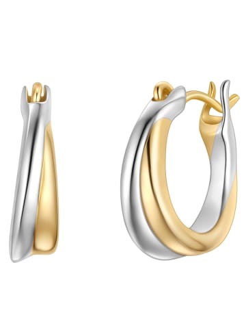 Glanzstücke München Ohrringe Creolen aus Sterling Silber in silber/gelbgold