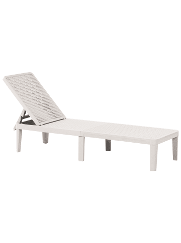 Beliani Gartenliege OSSIMO in Grau - (W) 55 x (H) 35 x (L) 190 cm