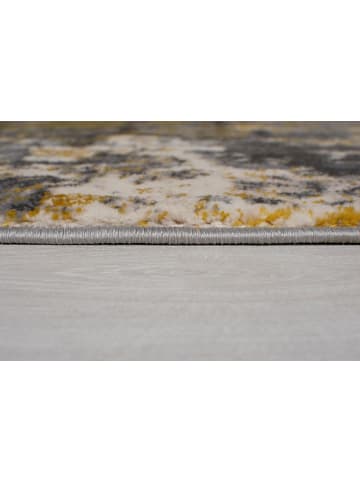 KADIMA DESIGN Abstrakte Kunst-Teppiche in Premium-Qualität in Gelb-Grau