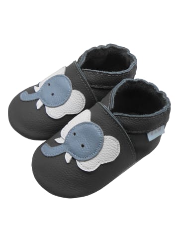 Basrakids Baby Krabbelschuhe aus Leder, weiche Lauflernschuhe mit rutschfester Sohle 