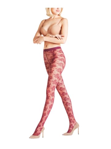 Falke Strumpfhose Rose Drama in Pinot noir