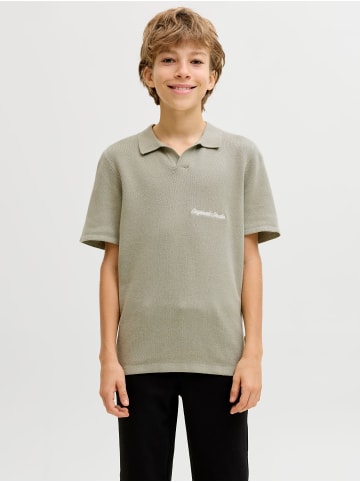 JACK & JONES Junior Gestricktes Polo in Seagrass