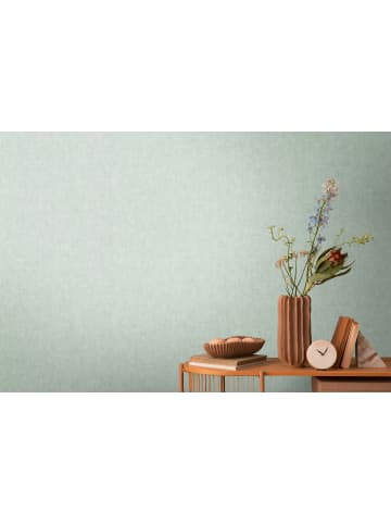 A.S. Création Tapete Soft Linen in Grün-Blau