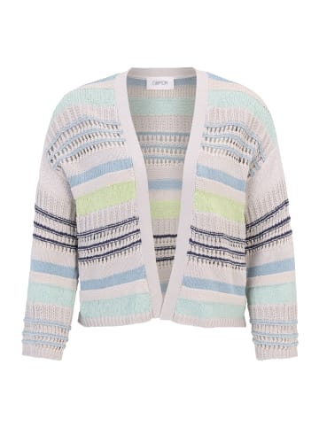 CARTOON Strick-Cardigan mit Color Blocking in Beige/Blau