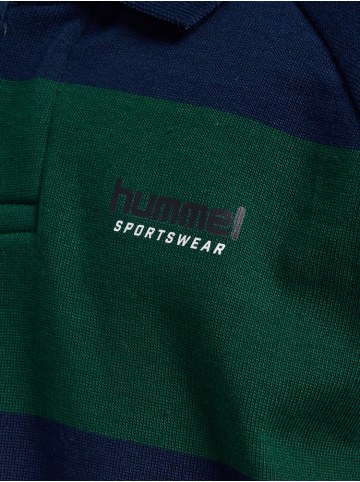 Hummel Polo "Loose Striped Polo Longsleeve" in Blau