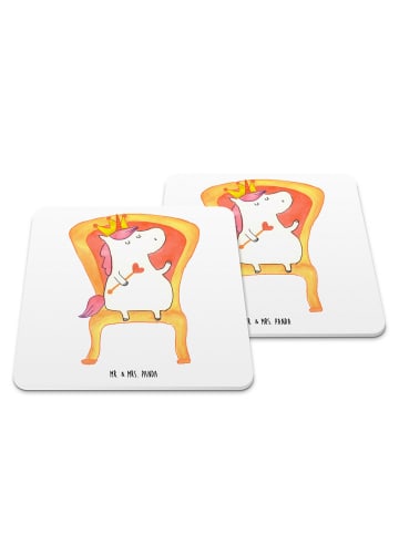 Mr. & Mrs. Panda Tischuntersetzer Einhorn Prinzessin ohne Spruch in Weiß