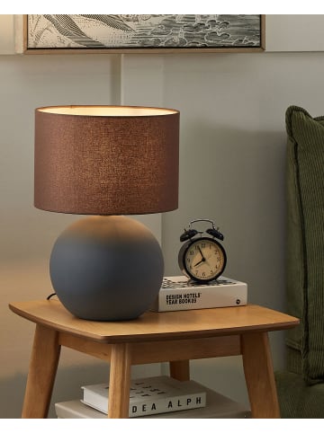 Beliani Tischleuchten AREOSO in Grau/Braun - (W) 30 x (H) 43 x (L) 30 cm