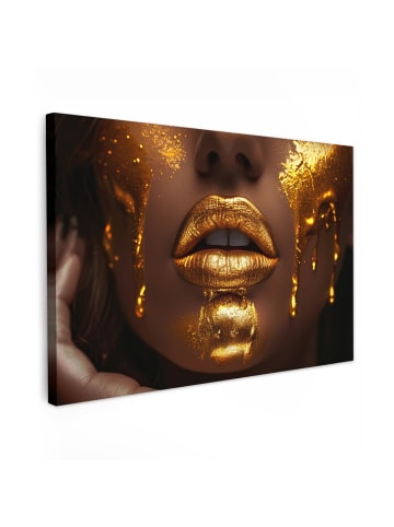 MuchoWow Leinwand bilder Goldenes Gesicht (BxH)