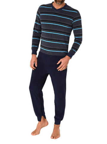 NORMANN Pflegeoverall Frottee langarm Reissverschluss - 88411 in blau