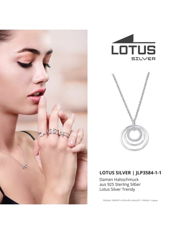 LOTUS silver Halskette Silber 925 Sterling Silber ca. 42cm