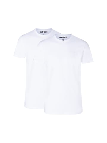 CAMP DAVID  T-Shirt 2er Pack underwear in Weiß