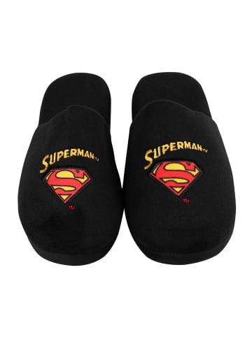 United Labels DC Comics Superman Hausschuhe Slipper Schlappen Pantoffeln in schwarz