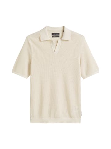 Marc O'Polo Strick-Poloshirt regular in linen white