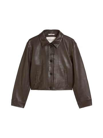 Marc O'Polo Lederjacke relaxed in dark chocolate