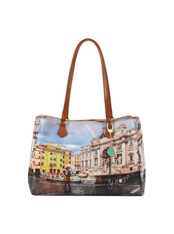 Y Not? Yesbag Shopper Tasche 37 cm in rainbow rome