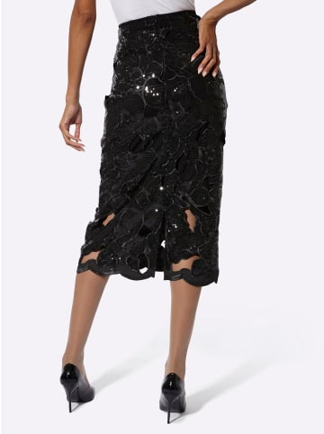 creation L Pailletten-Rock in schwarz