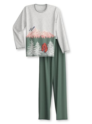 Calida Pyjama in stein meliert