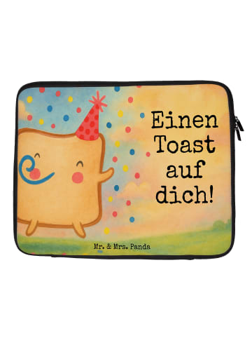 Mr. & Mrs. Panda Laptop Cover Toast Party Design mit Spruch in Weiß
